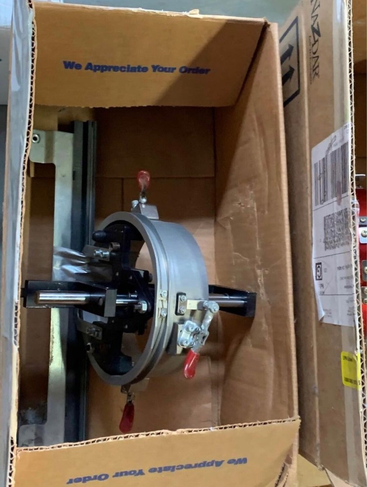 Four Melco embroidery machines.