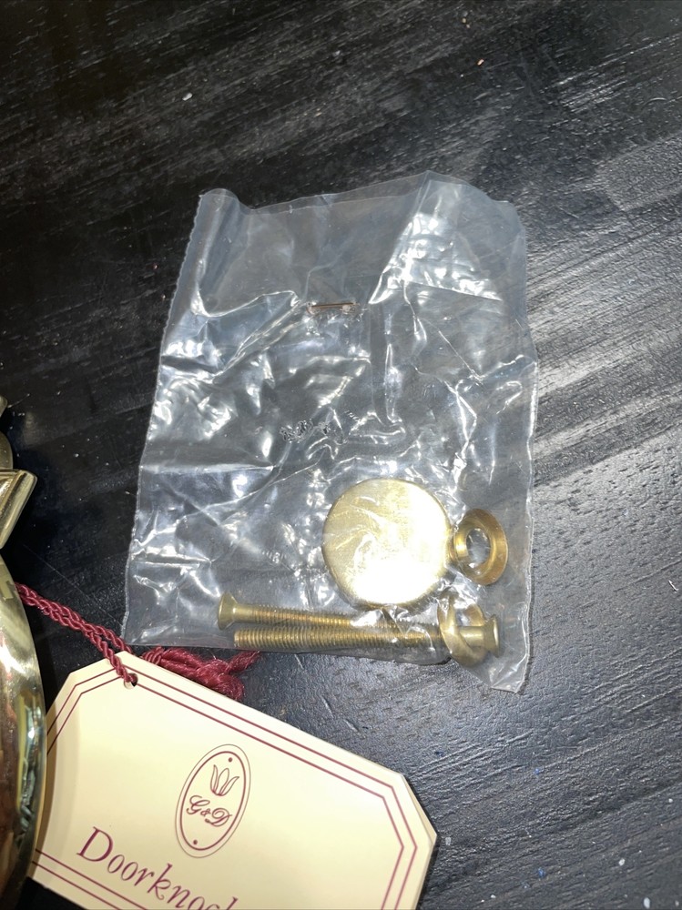D & G Solid Brass CLADDAGH Doorknocker / CELTIC CROSS Back- Spain - NIB