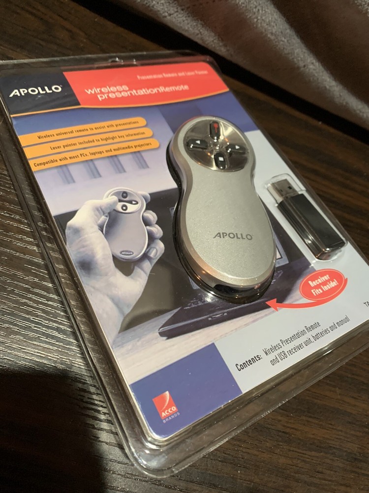 Apollo Power Wireless Presentation Remote Laser Point Pointer TA33062