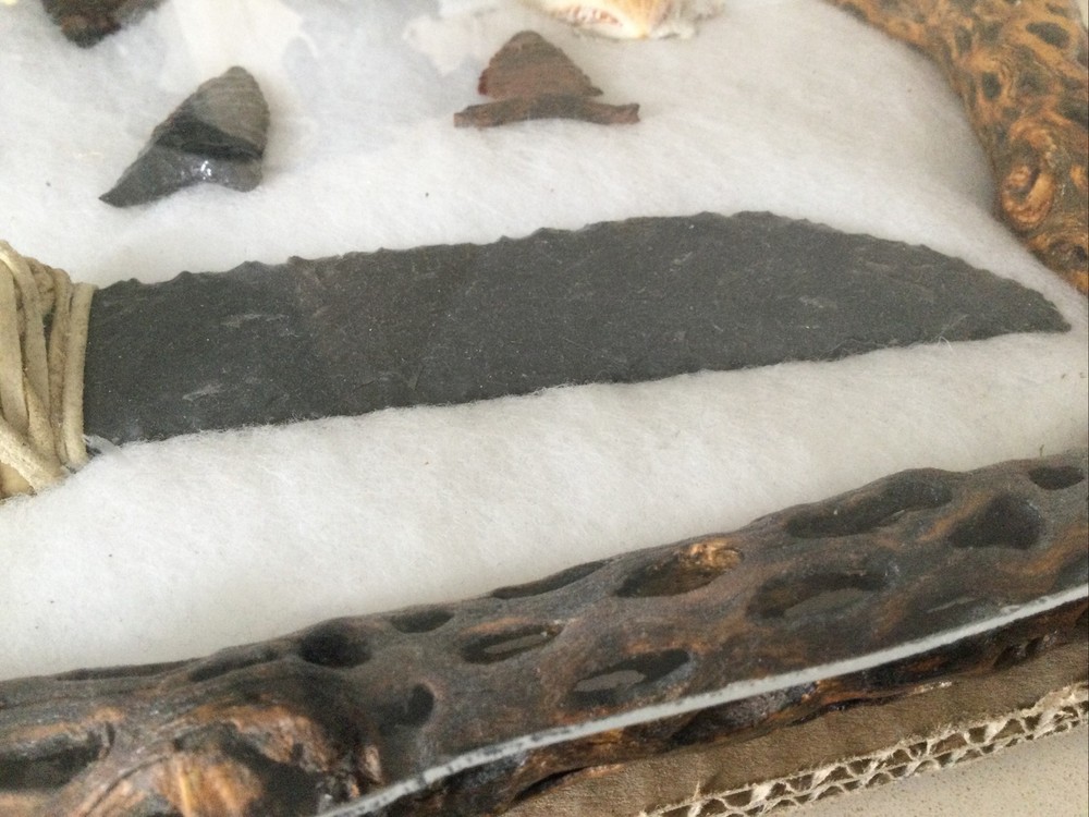 Native American Flintnapped Collection Shadow Box.