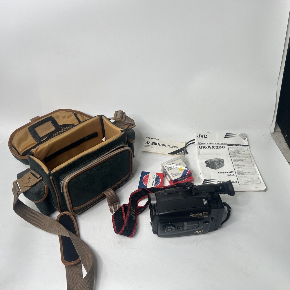 JVC GR-AX200 Camcorder With Bag Untested Camera Compact VHS