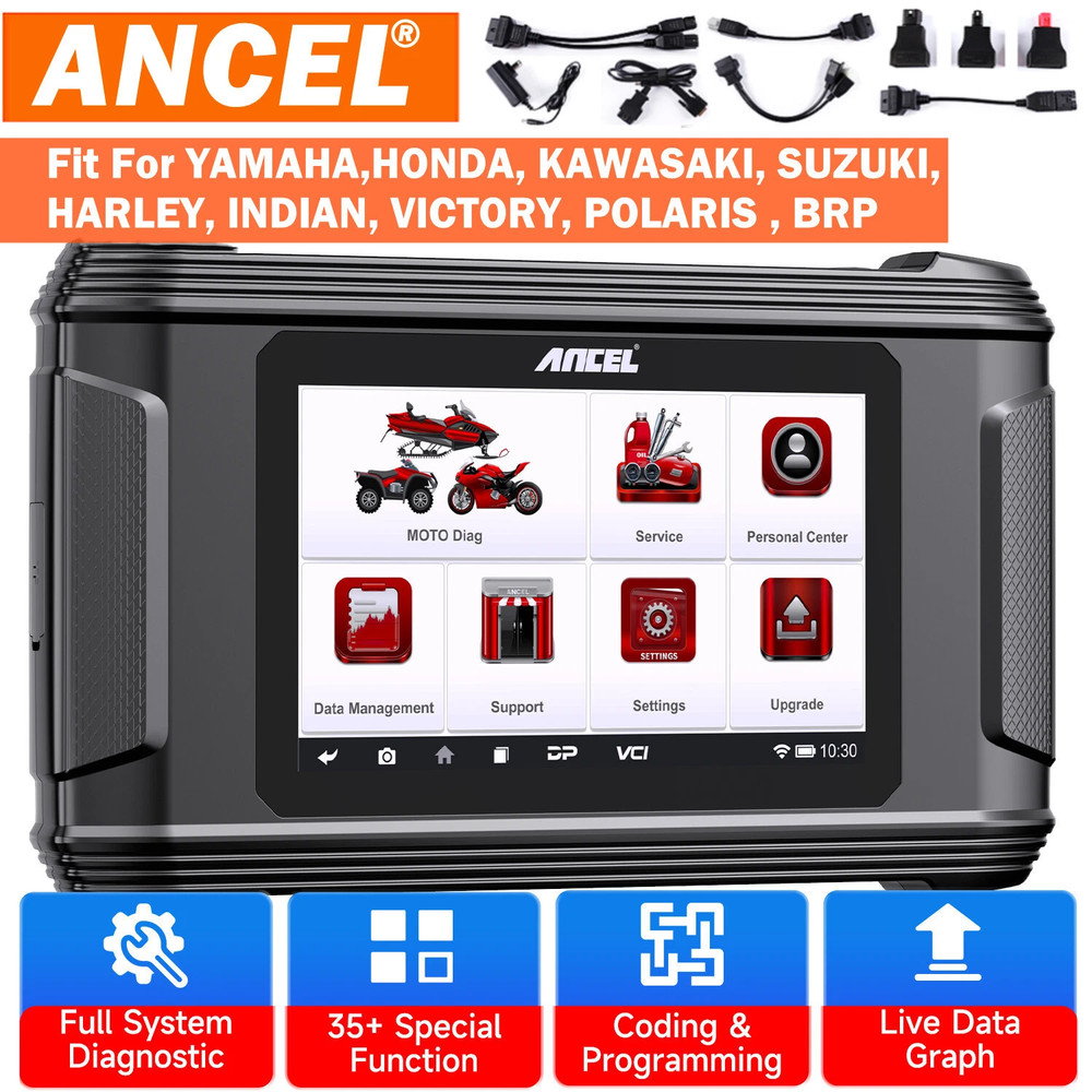 ANCEL MT500 PRO Motorcycle All System Diagnostic Scan Tool OBD Scanner ABS TPMS