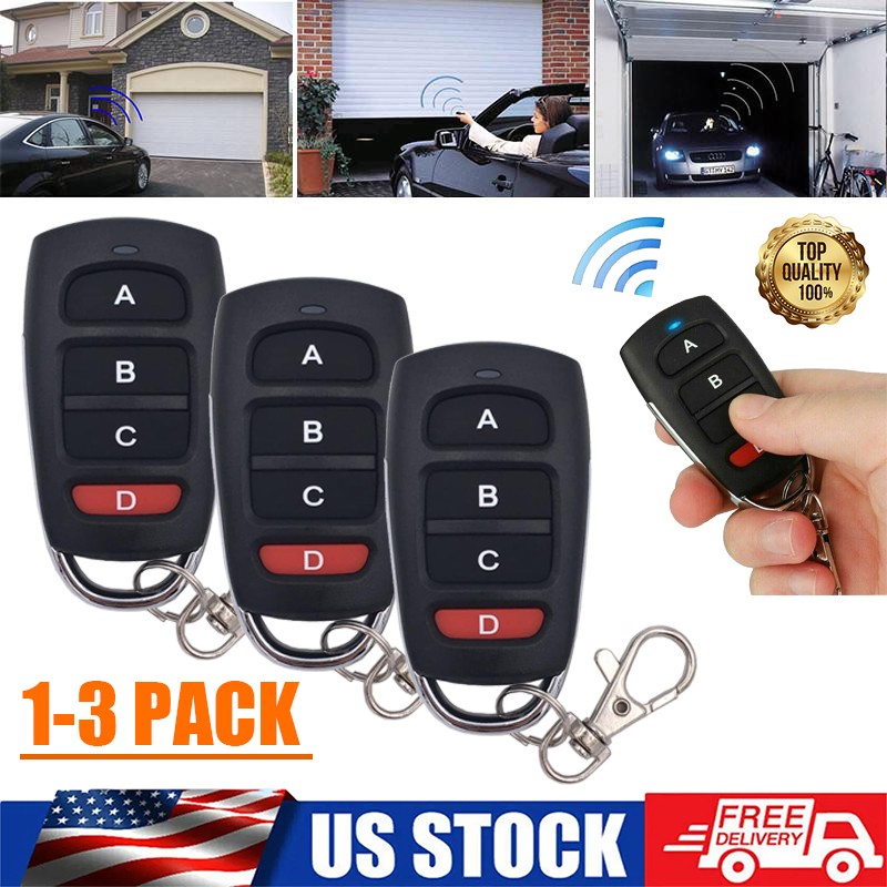 3PCS 433mhz Gate Opener Remote Wireless Learning Code Remote Controller Cloning