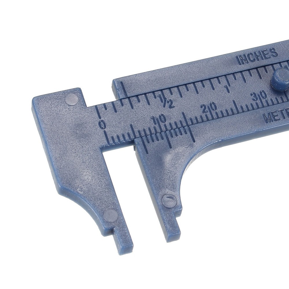 Vernier Caliper 10cm 4 Inch Mini Double Scale Plastic Ruler Measuring Tool