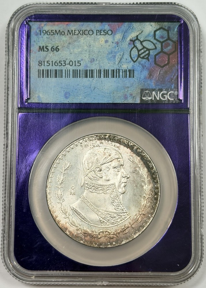 1965 Mexico 1 Peso NGC MS66