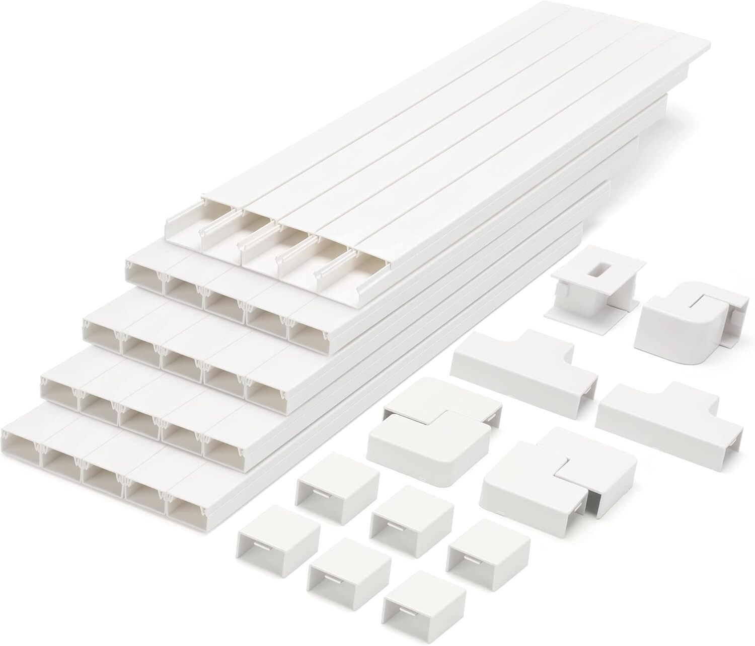 Cord Cover Raceway Kit 94" or 392.5 Inch Paintable Cable Concealer Wire Hider