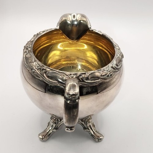 ROGERS BROS Exquisite Silverplated Cream Container Vintage