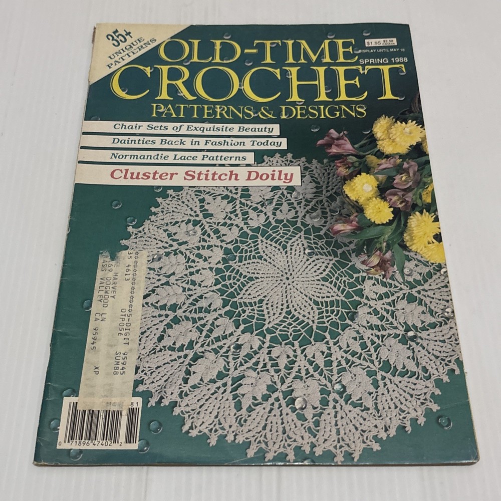 Old Time Crochet Patterns & Designs Spring 1988