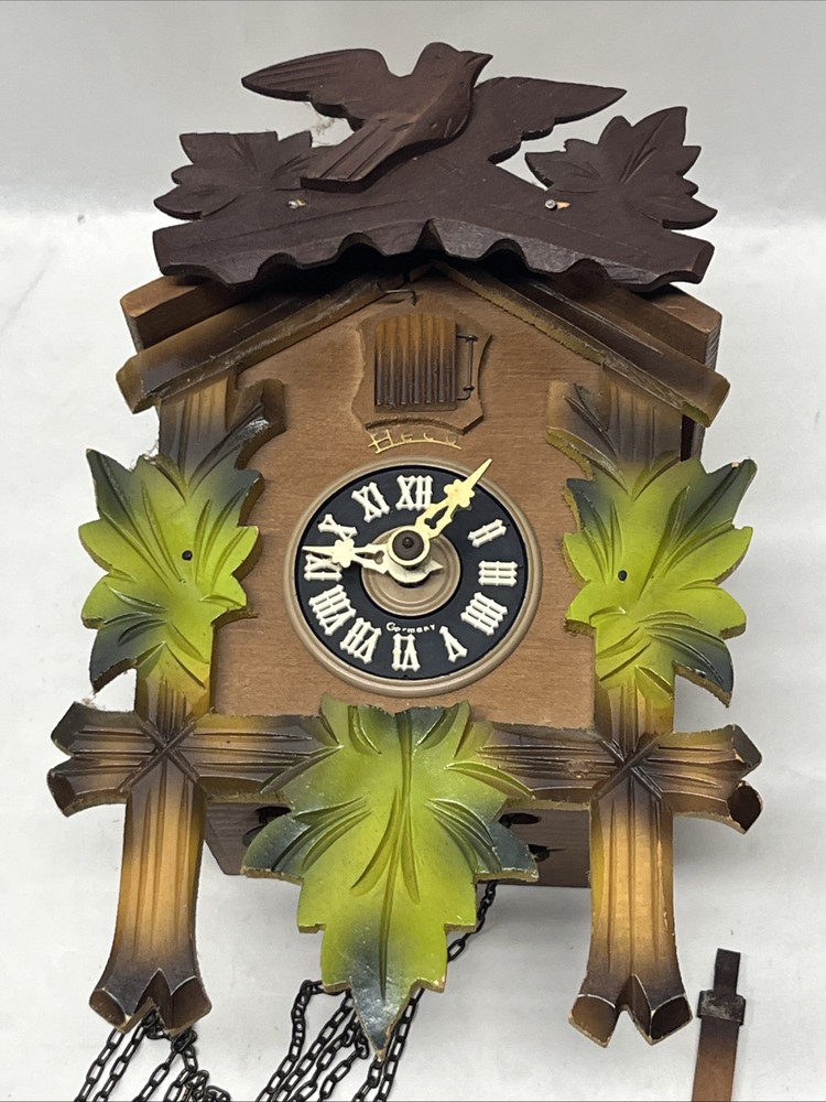 Vintage Hubert Herr Germany Cuckoo Clock Untested