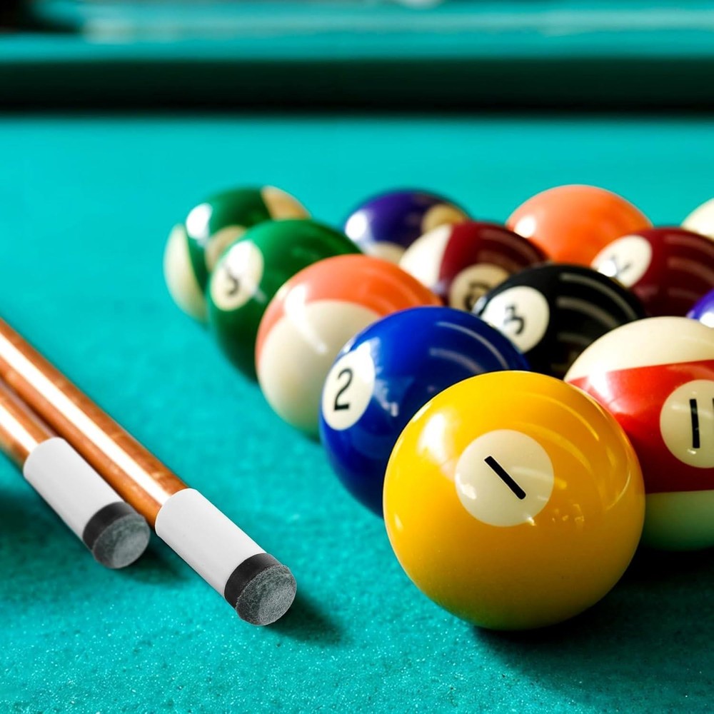 10 Sets Cue Tips for Pool Stick Billiard Cues Tips Replacement Kit with White