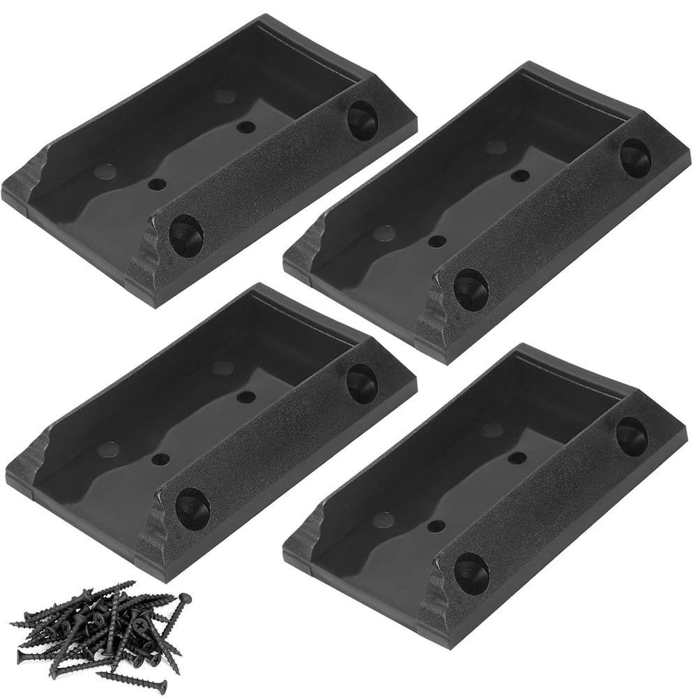 Secure 4 Pcs Deck Railing Brackets for 2x4 and 2x6 Rails – Easy Install