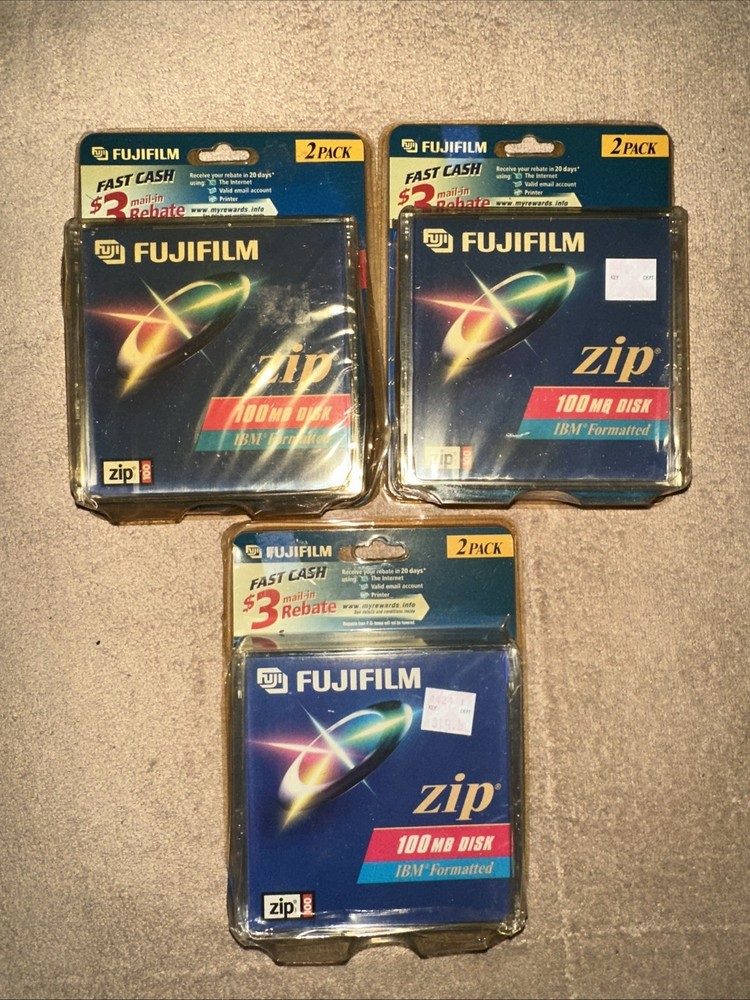 fujifilm zip 100mb disk - Sealed 2 Packs X3