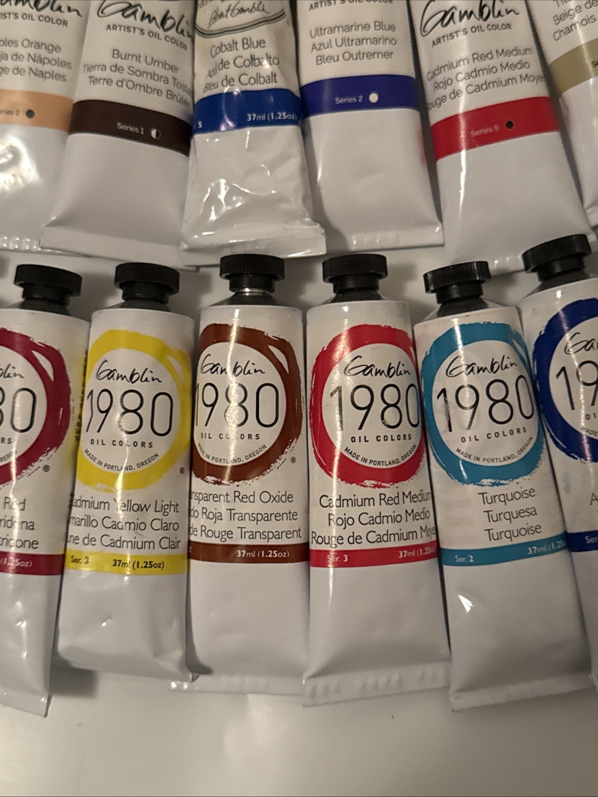 LOT OF 50 GAMBLING ARTIST'S OIL COLORS 37ml *NEW! *FREE SHIPPING!!
