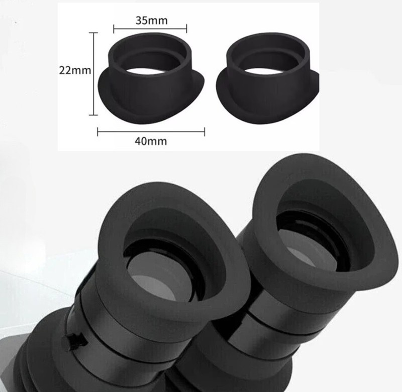 2PCS 35mm Stereo Microscope Eyepiece Eyecups Soft Rubber Microscope Eye Guards
