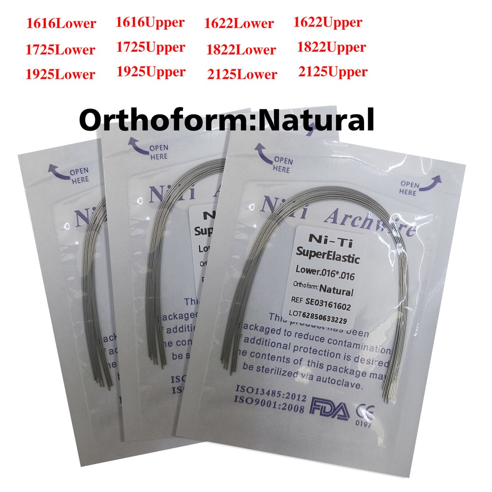 Dental Super Elastic NIti Round Arch Wire Natural Arch Wires Rectangular dn