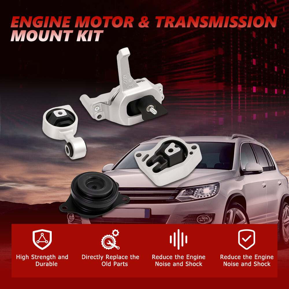 4PCS Engine Motor & Trans Mount Auto Set For 2007-2017 Nissan Altima 2.5L CVT