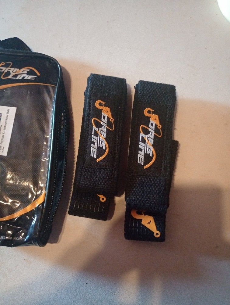 Black Unisex Dragline Lifting Straps