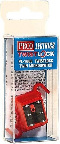 Peco TwistLock Twin Microswitch - Model Railroad Electrical Accessory - #pl1005