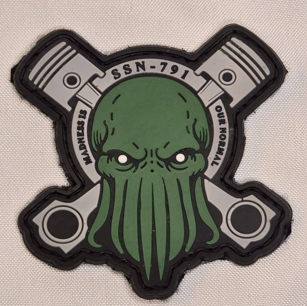 SSN-791 Madness Is Our Normal 3" Rubber Patch Hook And Loop Back