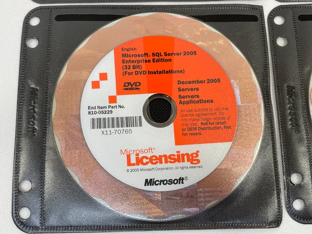 Microsoft SQL Server 2005 for DVD Installations Windows PC 6-Disc Set Software