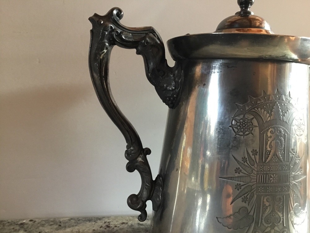 Victorian Silver Plated Insulated Cold Water Pitcher