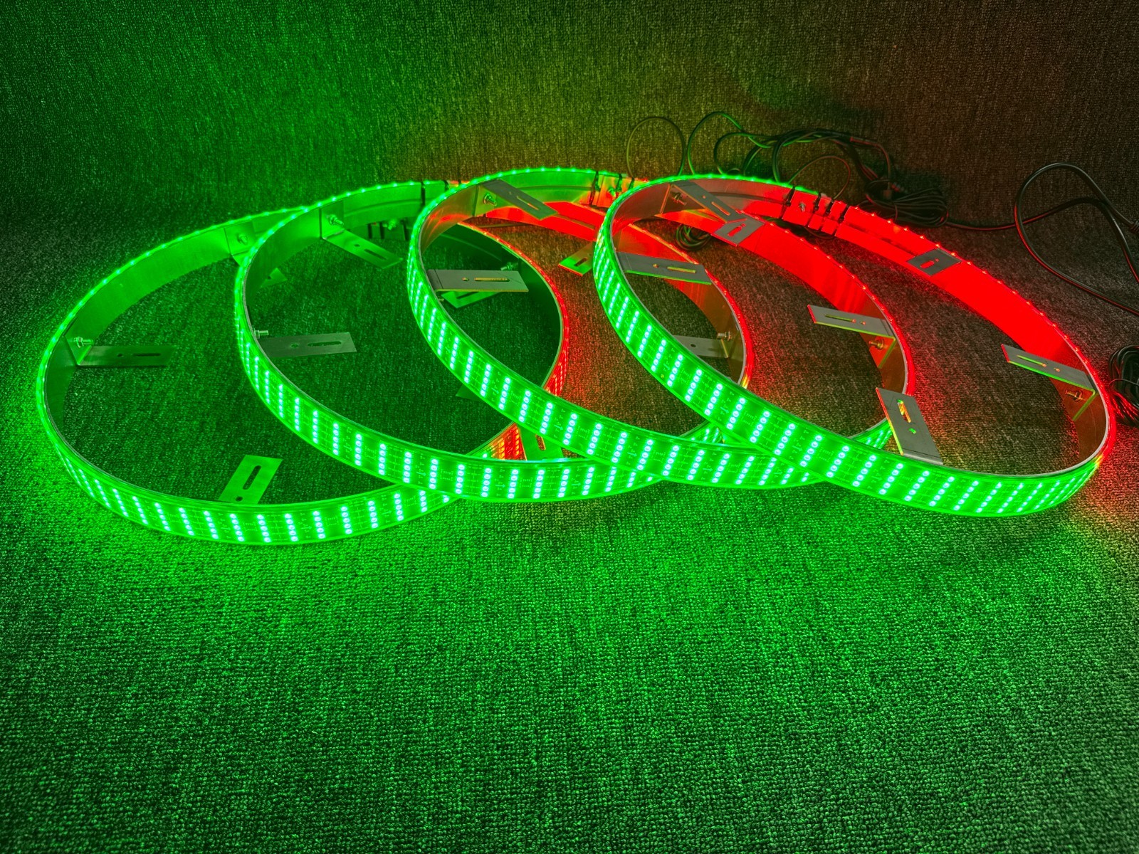 17.5" 5ROWs Brightest RGB CHASING Flow for Car Truck LED Wheel Rim Ring Lights