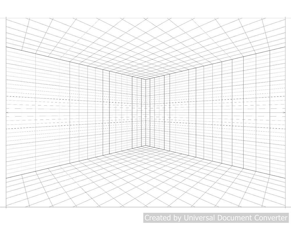 10 Pack Large Interior room grid layout 2 point perspective 36" x 24"