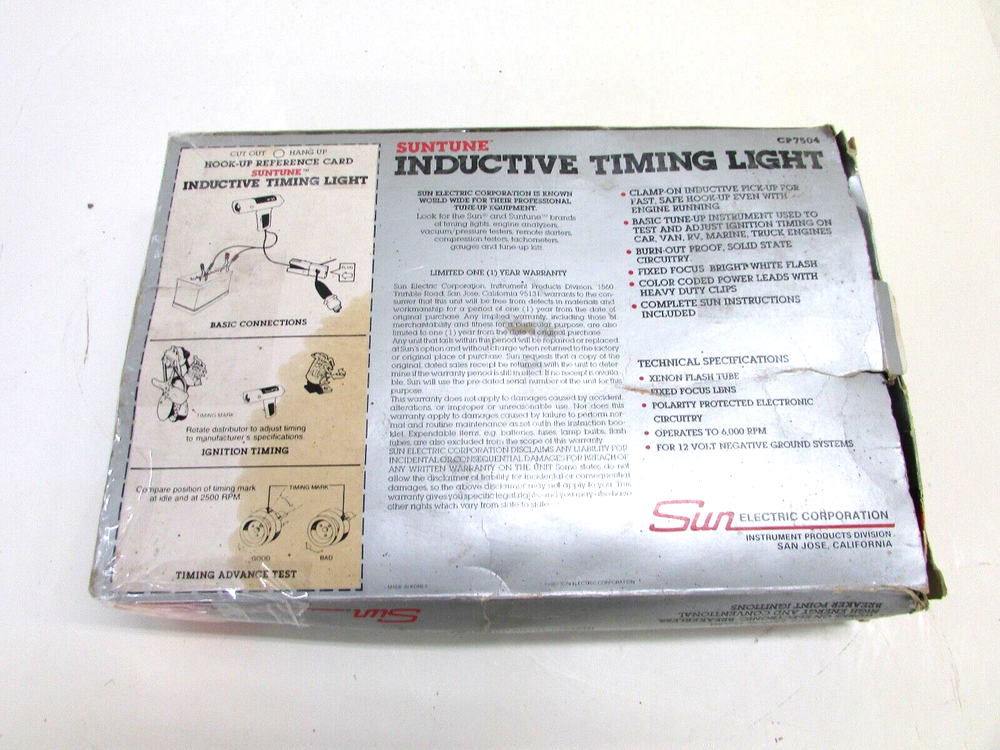 SUNTUNE CP-7504 INDUCTIVE TIMING LIGHT