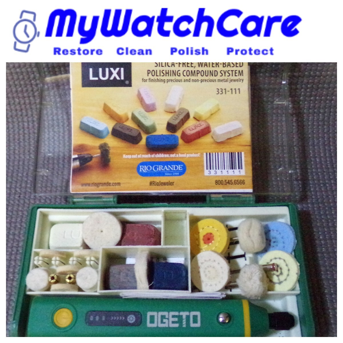 115 pc Watch Scratch Remover, Polishing & Cleaning Kit w/Step by Step Guide