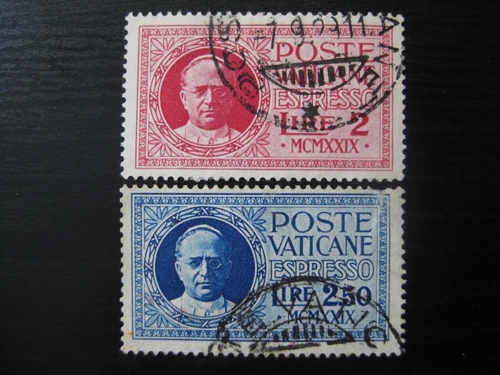 VATICAN Sc. #E1-E2 scarce used stamp set! SCV $33.50