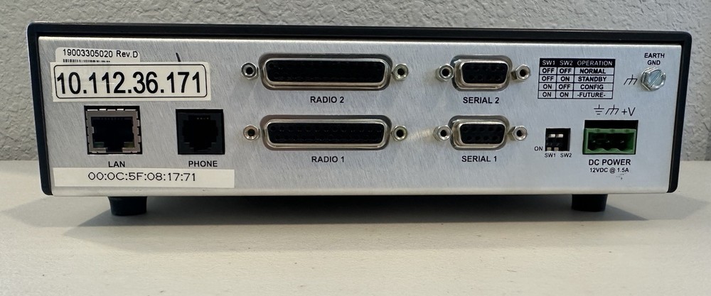 AVTec Outpost Radio Interface Unit 19003305020 Rev. D