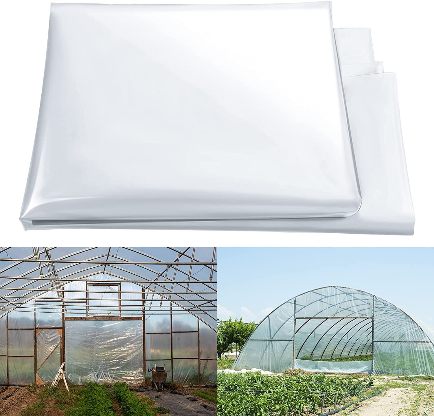 Greenhouse Plastic 6 mil Clear 5 Year Poly Film 13-30ft Width x Various Length