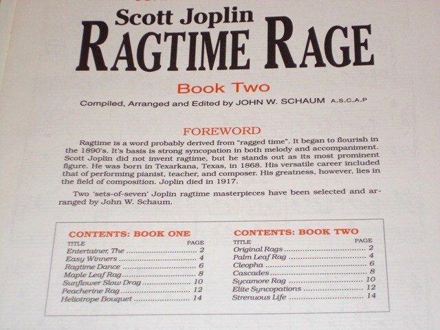 Scott Joplin Ragtime Rage - Book Two (Schaum)