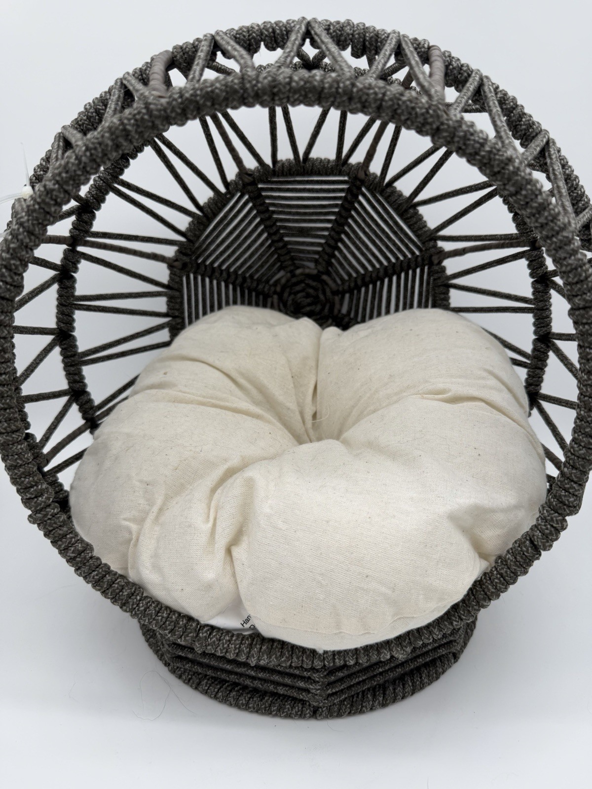 Rattan Wicker Pet Bed for Tiny Dog Or Cat Egg Chair