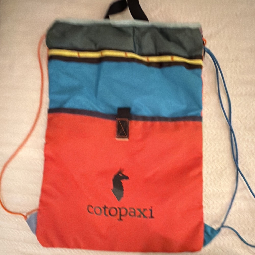 Cotopaxi Multicolor Nylon Drawstring Daypack Lightweight Hiking Camping