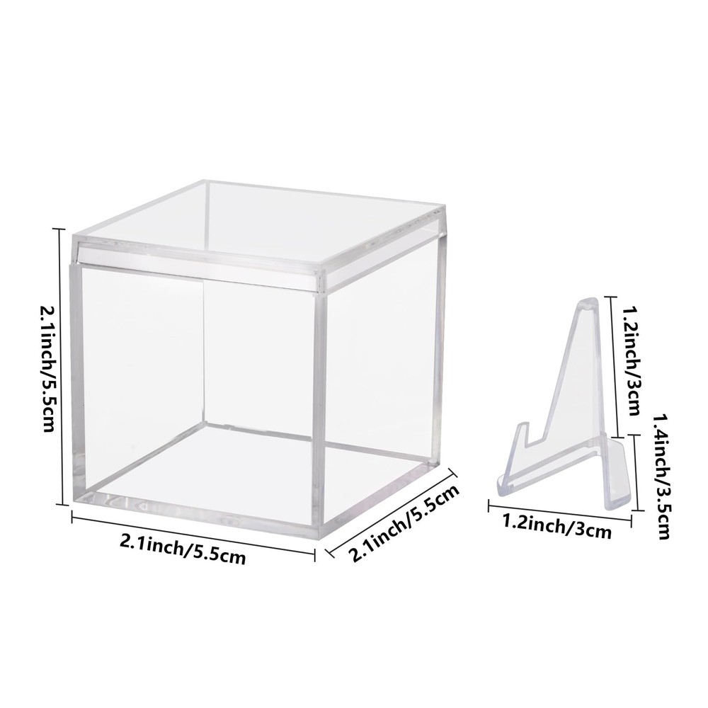 20 Pack Championship Ring Display Case Clear Acrylic 20 Pack, 20