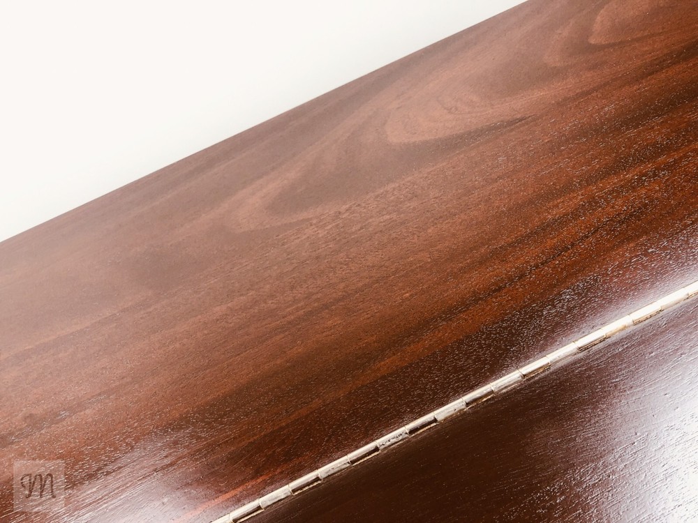 H.E. Shaw Spinet Writing Desk in solid dark Mahogany c.1900