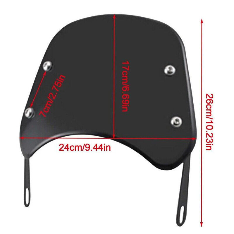Motorcycle Headlight Windshield Windscreen Universal For 5-7'' Round Headlight
