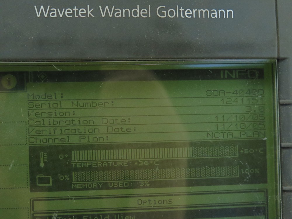 WAVETEK ACTERNA JDSU SDA-4040D WWG Stealth Digital Analyzer Field View