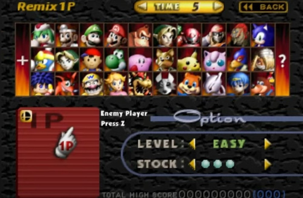 SMASH REMIX Version 2.0.0 Latest version USA CONSOLE VERSION N64 Cartridge