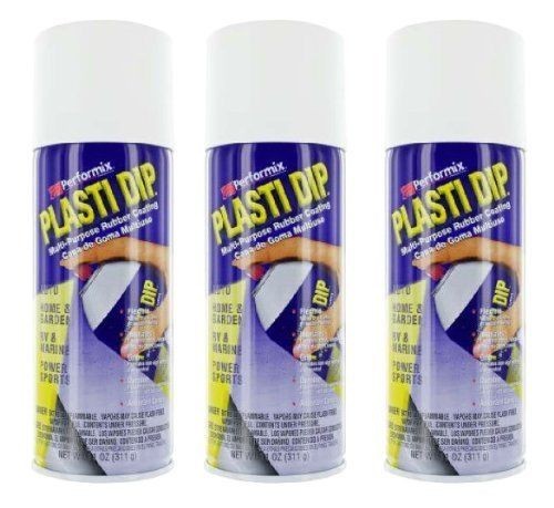 Plasti Dip Performix 11207 3-Pack Rubber Handle Coating White 11oz Spray Can