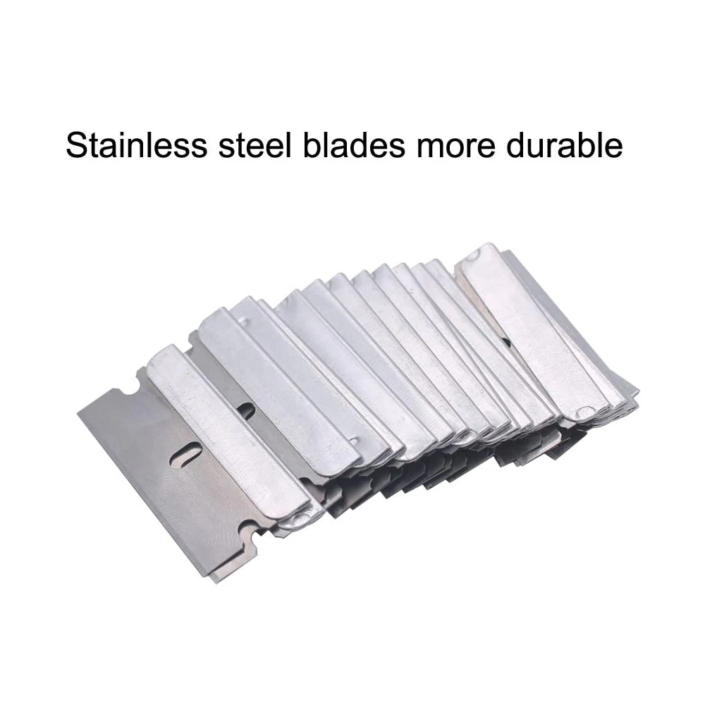 100 PCS Razor Blades Single Edge Extra Sharp Heat Treated Safety Knife Scrapers