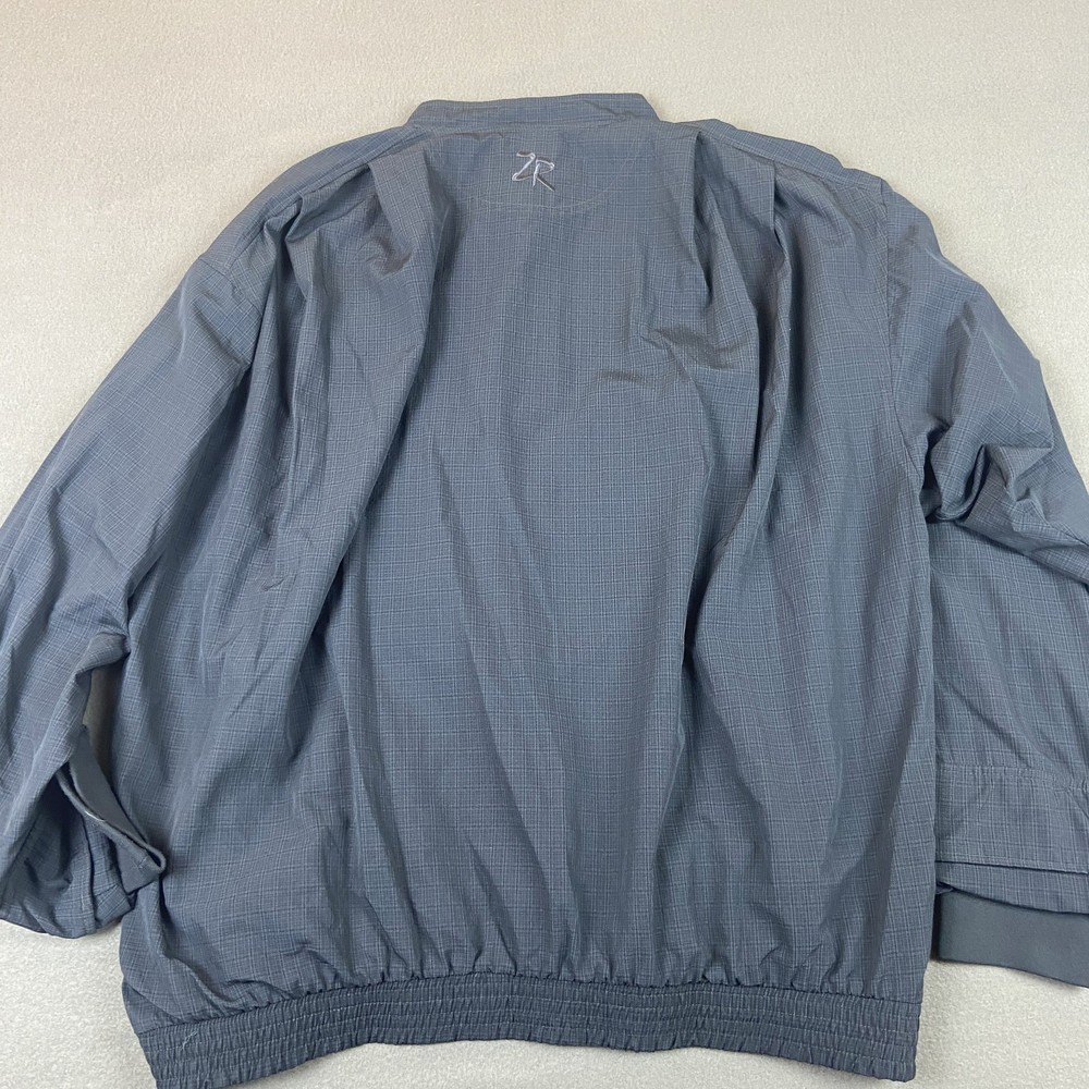 Zero Restriction Jacket Mens XXL Gray Plaid 1/4 Snap Golf Pullover
