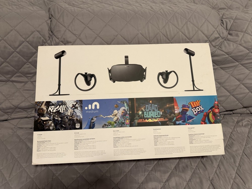 Meta Oculus Rift CV1 Virtual Reality Headset System with Extra Sensor