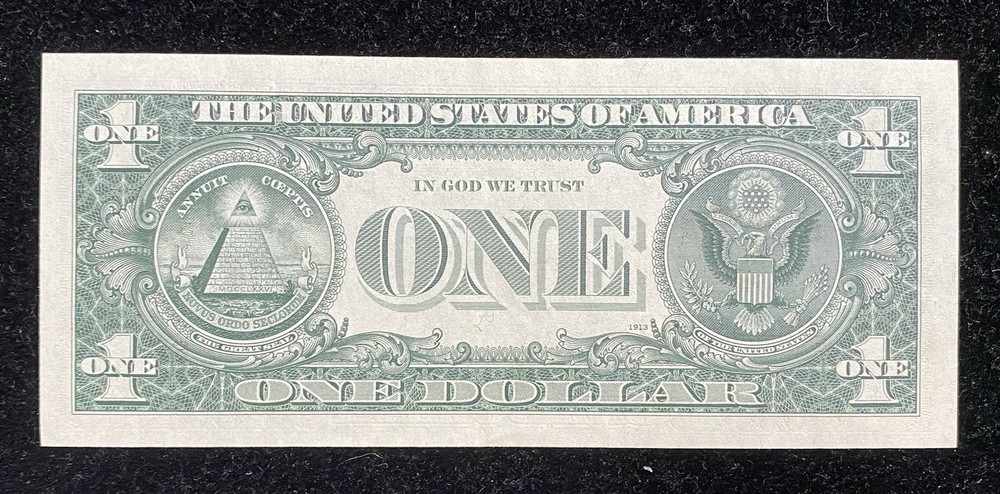 1974 $1 Richmond District Seal Over Inked Error Note