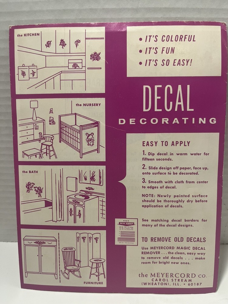 Vintage Meyercord Decal Transfer Pattern Citrus Fruit # 1526E
