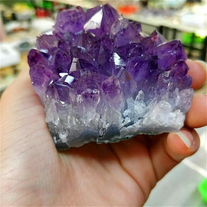 Natural Amethyst Cluster Purple Crystal Stone Healing Crystal Mineral Home Decor