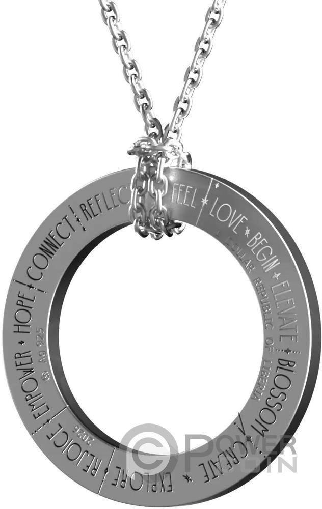 CIRCLE OF LUCK Pendant Silver Coin 1$ Liberia 2026