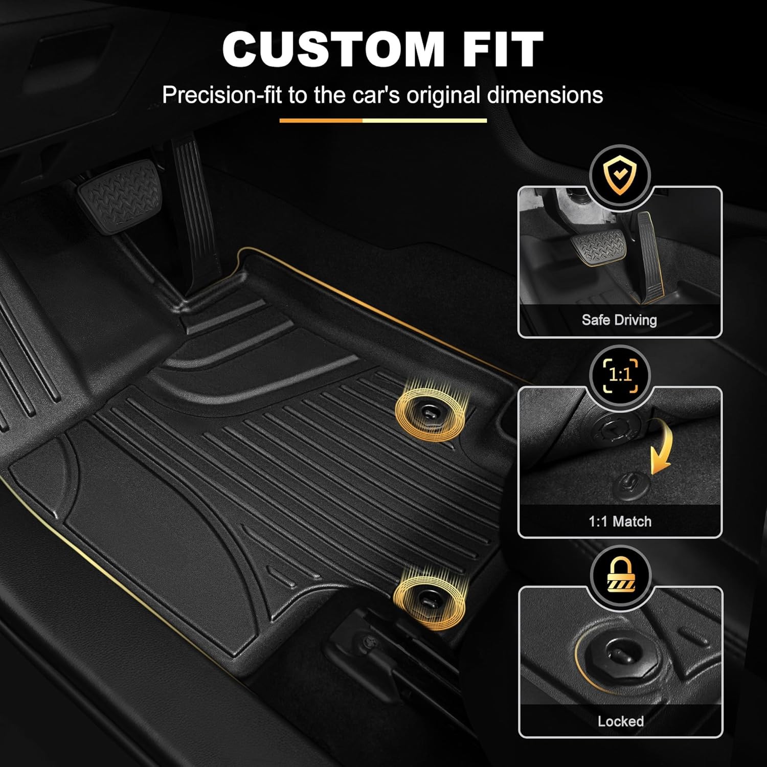 Floor Mat Cargo Mat for 2020-2024 2025 Toyota Highlander 7 Seat Car Mat Acces...