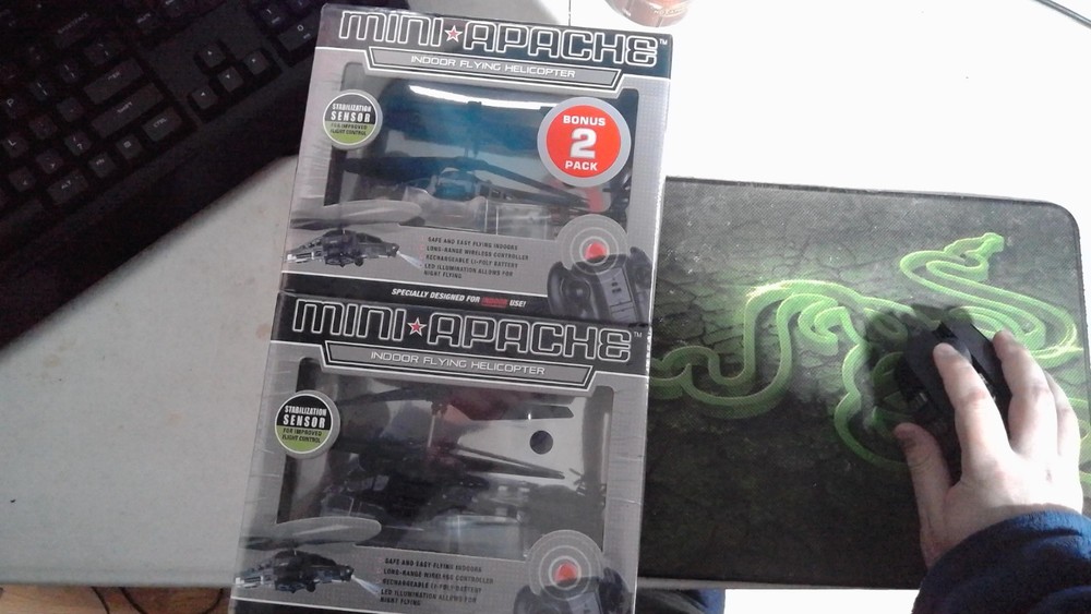 MINI APACHE - Indoor Flying Helicopter 2 pack - Never Opened